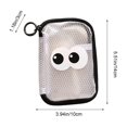 thumbnail image 3 of Cute Mesh Makeup Pouch, Waterproof Cosmetic Bag, Portable Travel Case, Separate Compartments and Built In Key Ring for Lipstick Storage, Beauty Travel, and Daily Organization., 3 of 6