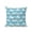 Aqua, Teal, White, variant on 1 Pack Outdoor Throw Pillow, Light Blue Palm Tree Summer Waterproof Pillow with Insert Included, Beach Tropical Coastal Decorative Accent Cushion Sofa Pillows for Patio Porch, 16 x 16 In