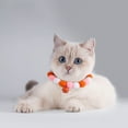 thumbnail image 2 of CSCHome Dog Cat Collars Cute Colorful Hairball Necklace, High Stretch Soft Hairball Collars with Bell for Cat Kitten Dog Puppy M size about 13-15inch neck circumference, 2 of 9