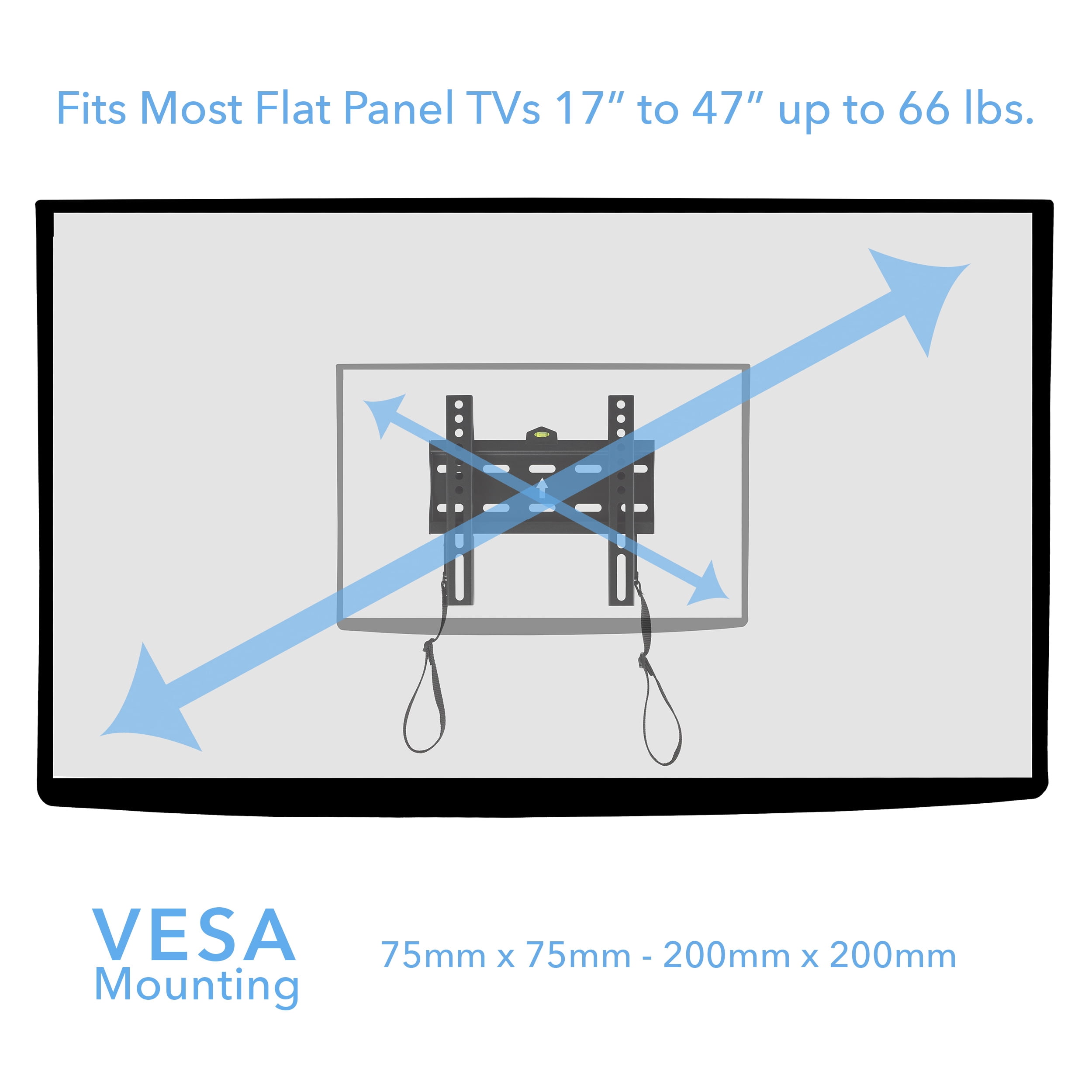 onn. Fixed TV Wall Mount for 17"- 42" TVs