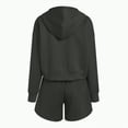 thumbnail image 6 of Towmus 2 Piece Sweatsuit Outfits for Women Half Zip Long Sleeve Pullover Sweatshirt Drawstring Shorts Lounge Set with Pockets Ladies Clothes, 6 of 6