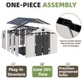 thumbnail image 3 of MELLCOM 10 x 10 FT Resin Outdoor Storage Shed with Floor, Outdoor Storage Tool Shed with Windows and Lockable Door, Resin Garden Shed for Lawnmower, Bike, Pool Supply, 3 of 8
