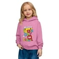 thumbnail image 5 of IWRICH Kids Happy 100th Days of School Hoodies Long Sleeve Lined Hooded Sweatshirts Cute Tops,Size 2-14 Years Pink 110, 5 of 7
