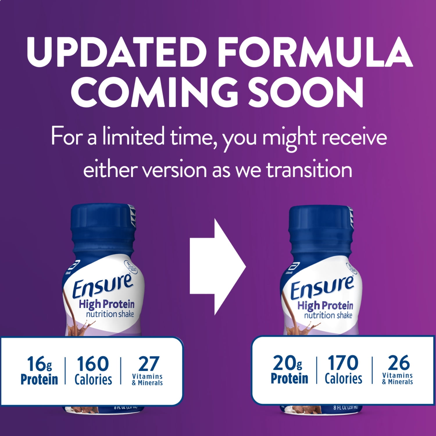 (2 pack) Ensure High Protein Nutrition Shake, Milk Chocolate, 8 fl oz, 6 Count
