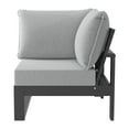 thumbnail image 2 of WestinTrends Montara Outdoor HDPE Sectional Corner Sofa Seat with Water-Proof Cushions, Gray/Light Gray, 2 of 15