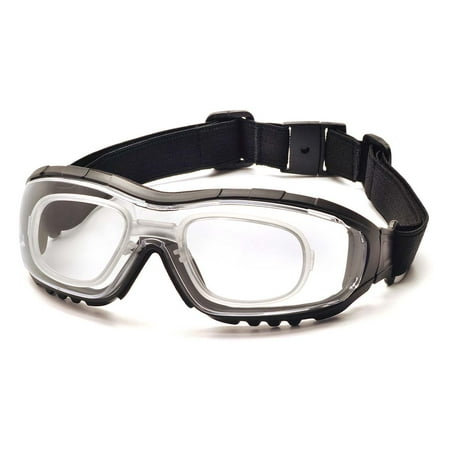 Black Strap/Temples/Clear Anti-Fog Lens