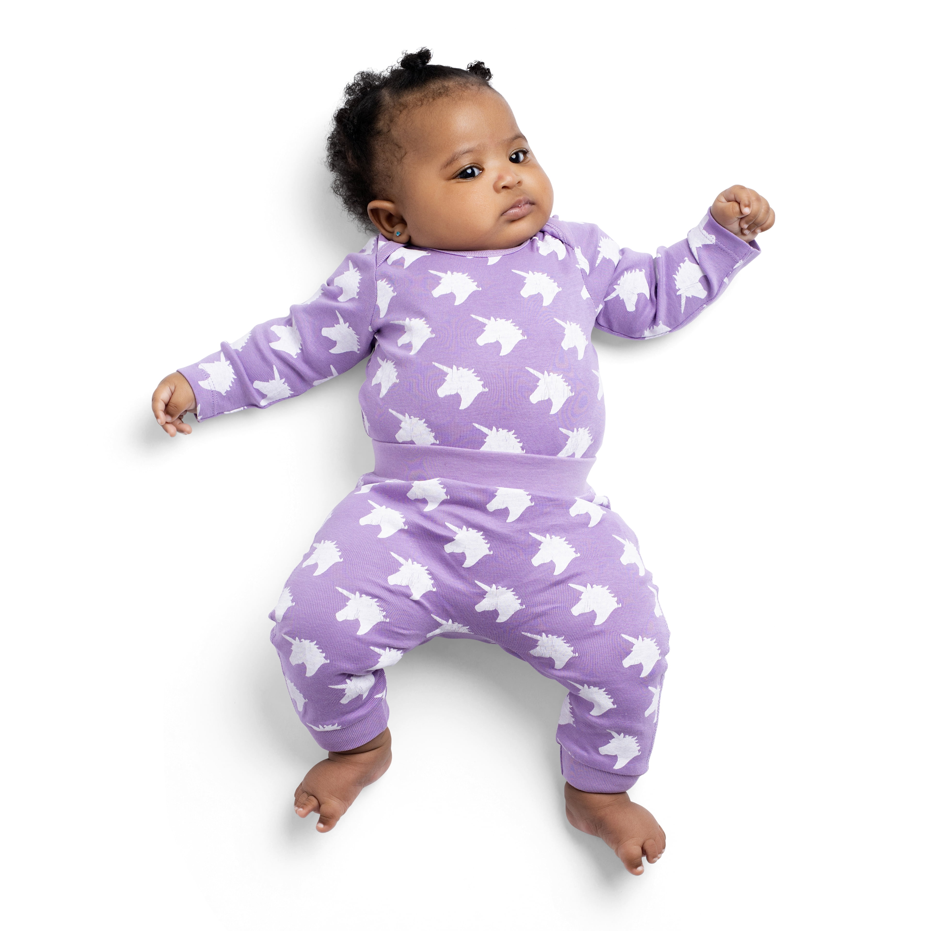 M+A by Monica + Andy Organic Cotton Gender Neutral First Moves Bodysuit + Groove Pant Set, Sizes Newborn -24 Months