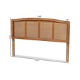 thumbnail image 2 of Maklaine Contemporary King Size Ash Walnut Brown Finished Wood Headboard, 2 of 8