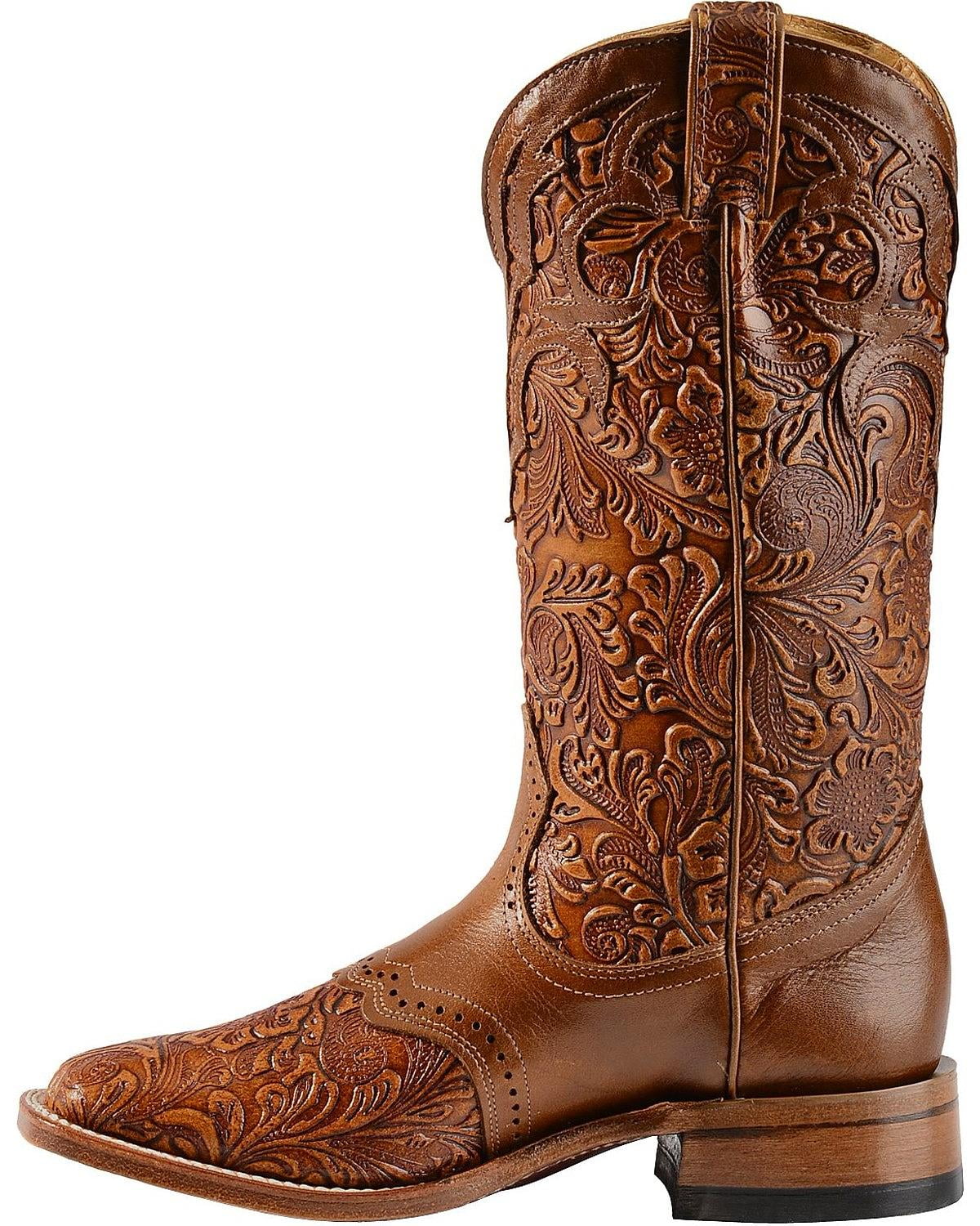 boulet hand tooled cowgirl boots