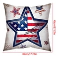 thumbnail image 3 of Funda de almohada patriótica para sofá cama – Funda de cojín decorativa con la bandera estadounidense y funda de almohada con estampado de estrellas, tela de lino, cremallera oculta, lavable,, 3 of 6