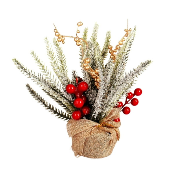 Mini árboles de Navidad adorno de escritorio tela de espuma de PVC accesorios para el hogar decoración del hogar adornos de fiesta tamaño Kits de decoración para fiestas Rojo/Tamaño Grande Bewildely HA070117-03