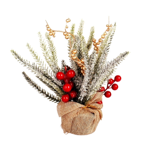 Mini árboles de Navidad adorno de escritorio tela de espuma de PVC accesorios para el hogar decoración del hogar adornos de fiesta tamaño Kits de decoración para fiestas Rojo/Tamaño Grande Bewildely HA070117-03