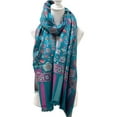 thumbnail image 3 of French Blue and Pink Modal Scarf with Kani Weaving For Women Exquisite Unique Summer/Spring Collection Lightweight Soft Scarf Shawl Wrap, 3 of 3