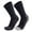 Black / Black Gray Sole, variant on 4 Pairs of Diabetic Warm Slipper Socks, Extra Thick Cotton Triple Cushioned Crew Socks (Black/Black with Gray Sole, Size 10-13)