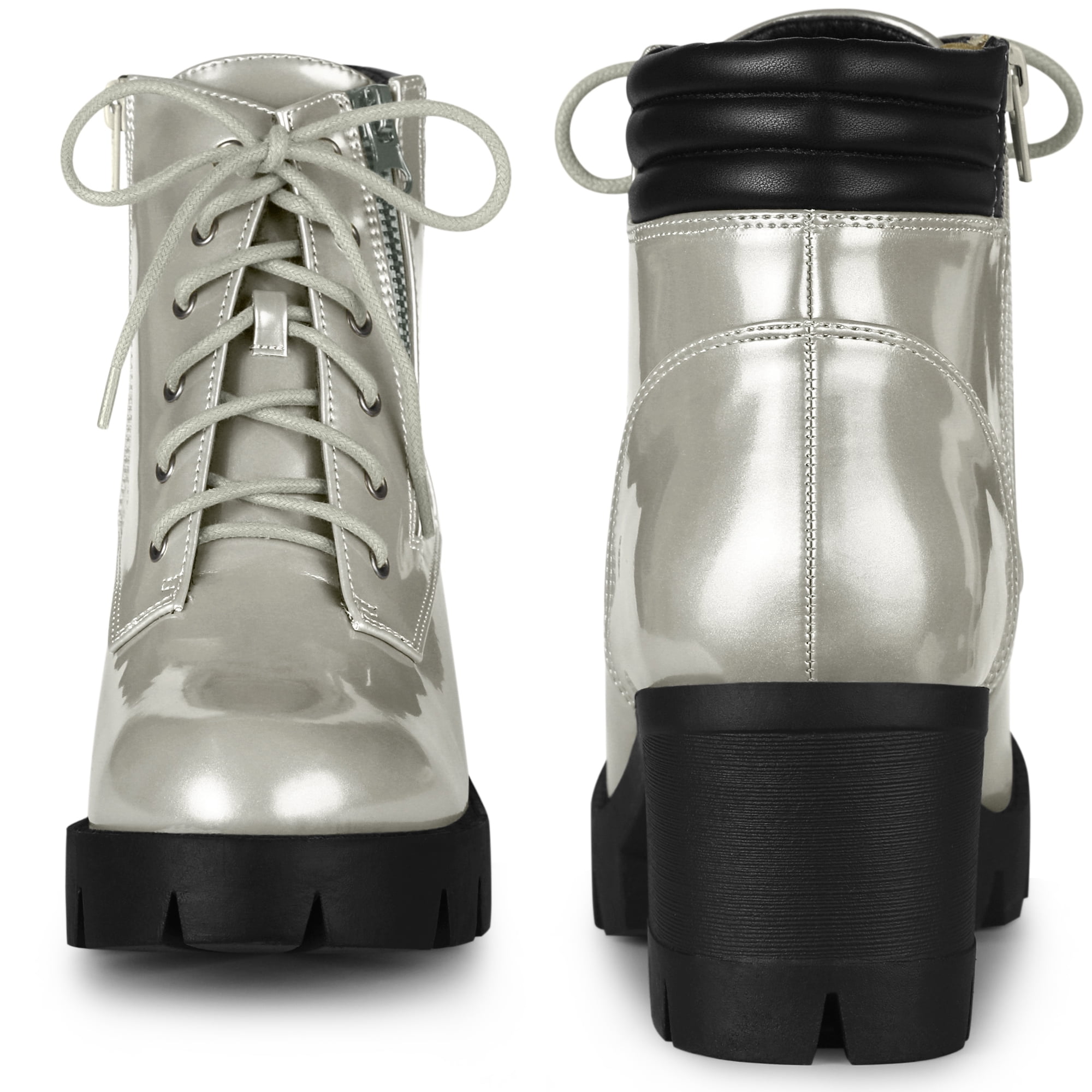 靴 ACLENT Lace up switching long boots aclent Lace up switching long boots