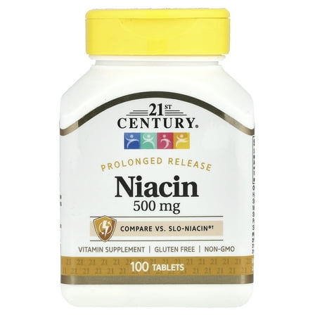 21st Century Prolonged Release Niacin 500 mg 100 Tabs