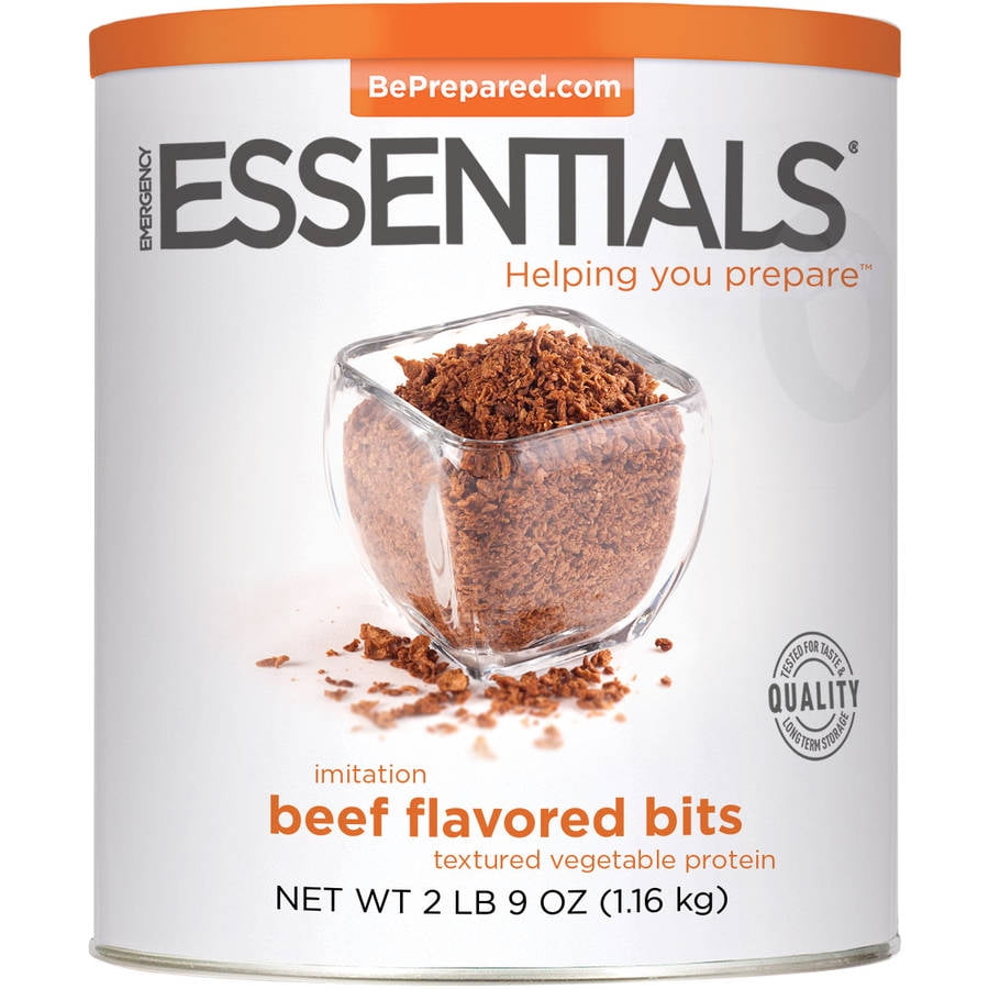 Emergency Essentials Food Imitation Beef Flavored Bits Textured Vegetable Protein, 41 oz by Emergency Essentials