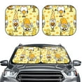 thumbnail image 2 of Fotbe Garden Honeybee Gnomes 2-Piece Car Windshield Sun Shade | Sun Blocker for Car Windshield | Foldable Automotive Interior Accessories for Sun Protection-Large, 2 of 7