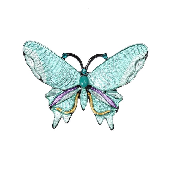 Fashionable Crystals Butterfly Brooch for Dress Party Jewelry Gifts Women