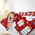 thumbnail image 4 of Manfei Kawaii Winter Snowman Bedding Comforter Set for Kids, Merry Christmas Twin Comforter Sets, Santa Claus Gift Reversible Bedding Set, Ultra Soft Home Decor, 2pcs, 4 of 8