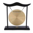 thumbnail image 5 of Desktop Gong - Feng Shui Brass Gong Desktop Ornament with Stand and Mallet, Delicate Chinese Home D, 5 of 5