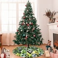 thumbnail image 7 of Lsque Football Doodle Print Christmas Tree Skirt, Tree Skirt with Ties or Velcro, Perfect for Holiday Decorations, Halloween, and New Year-30", 7 of 7