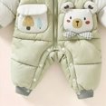 thumbnail image 6 of 0-6 Months Baby Snowsuits Hooded Romper Jumpsuit Cute Design Outwear Jackets Outfits for Girls Boys Infant Winter Clothes, 6 of 7