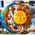 thumbnail image 2 of Decoración de pared para exteriores con sol de metal de 18.0 in con luna y estrellas, colgante para interior, patio, jardín, valla, terraza, patio, piscina, decoración de pared para sala de estar, do, 2 of 5