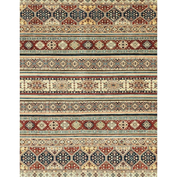 Ahgly Company Machine Washable Indoor Rectangle Abstract Sepia Brown Area Rugs, 6' x 9'