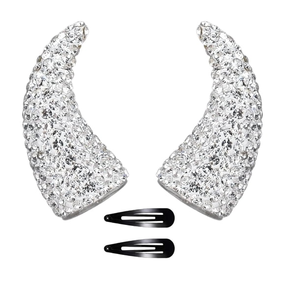 Magnetic Rhinestone Devil Horn Hair Clips For Halloween Cosplay Party, Strong Hold without Headband, Lightweight, For Cosplay, Parties, Festivals, Carnival