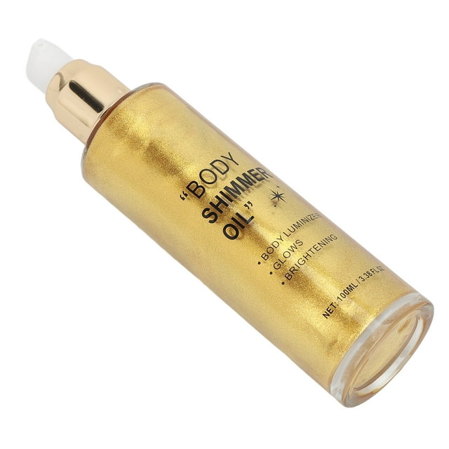 Generic Body Glitter Oil, Face Glow Pearl Highlighter Body Makeup, Glow Highlight Liquid 100ml for Face Leg Arm Contouring Beach Day