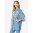 thumbnail image 5 of Roaman's Women's Plus Size Chambray Embroidered wrap, 5 of 6