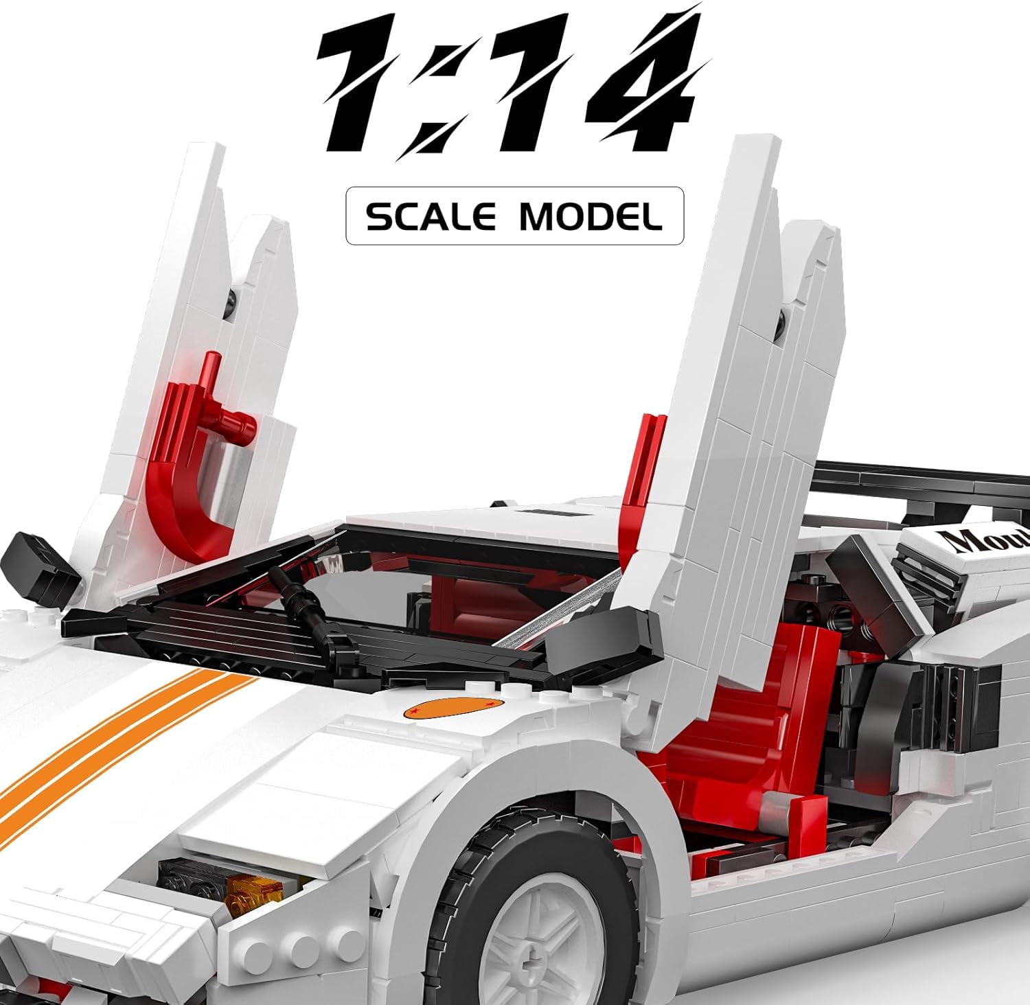 Classic Super Sports Car Building Blocks Kit, MOC Racing Car Model Replica Building Set, Collectible Set to Build, 1349 Pieces
