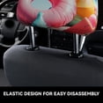 thumbnail image 6 of 2 PCS Car Headrest Cover, Tropical Flamingo Pool Float Soft Car Seat Head Rest Cover Protector Interior Car Accessories Seat Covers for Cars Truck Auto Only Covers, 6 of 8