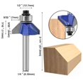 thumbnail image 3 of Eyech 4Pcs 45 Degree Chamfer Router Bit Set 1/4 Inch Shank Top End Bearing Bevel Edge Forming Router Bits -Cutting Length 1/4"" 5/16"" 3/8"" 1/2"", 3 of 5