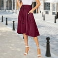 thumbnail image 2 of EDFBUYKRS Female Skirts Fall Maxi Skirts with Pockets for Women 2026 Women's Solid Color Casual Long Skirt, 2 of 6