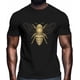 thumbnail image 2 of Camisetas casuales de manga corta con estampado de abeja y miel para hombre, 2 of 8