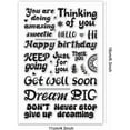 thumbnail image 2 of Sellos transparentes con palabras: Sigue adelante, sello de goma, Sueña en grande, sello de silicona, Celebra, sello transparente, sellos con palabras inspiradoras., 2 of 7
