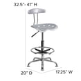 thumbnail image 4 of Scranton & Co Drafting Chair in Silver and Chrome, 4 of 8