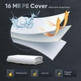 thumbnail image 4 of Quictent 13x25 ft Heavy Duty Carports with Side Zipper Doors & Snowproof Steel Cables & Ventilated Windows, Waterproof Storage Shelter for Outdoor Equipment, White, 4 of 9