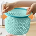 thumbnail image 6 of Clearance! Woven Baskets for Storage(8"x6"),Small Rope Basket Baby Laundry Hamper,Collapsible Basket, Blanket Organizing Living Room,Nursery,Clothes,Toy chest (Blue), 6 of 8