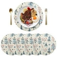 thumbnail image 5 of Ryvnso Christmas Trees Round Plate Mats Dining Table Placemat Set of 4 for Holiday Decoration, 5 of 7