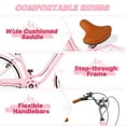 thumbnail image 5 of Gaonala 26 inch Beach Cruiser Bike for Women with Bicycle Saddles Adjustable Seat and Basket(Pink), 5 of 9