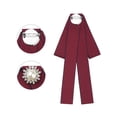 thumbnail image 3 of INSPIRE CHIC Women's Bow Brooches Pre-Tied Ribbon Brooch Pin Bow Tie Burgundy, 3 of 4