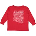 thumbnail image 3 of Inktastic Arizona Word Salad- state outline Boys or Girls Long Sleeve Toddler T-Shirt, 3 of 5