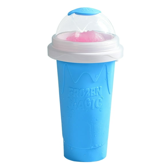 Generic "Quick-Freeze Blue Smoothie Cup - DIY Instant Ice Drink Maker with Reusable Silicone Design for Travel, Gym, and Home Use"