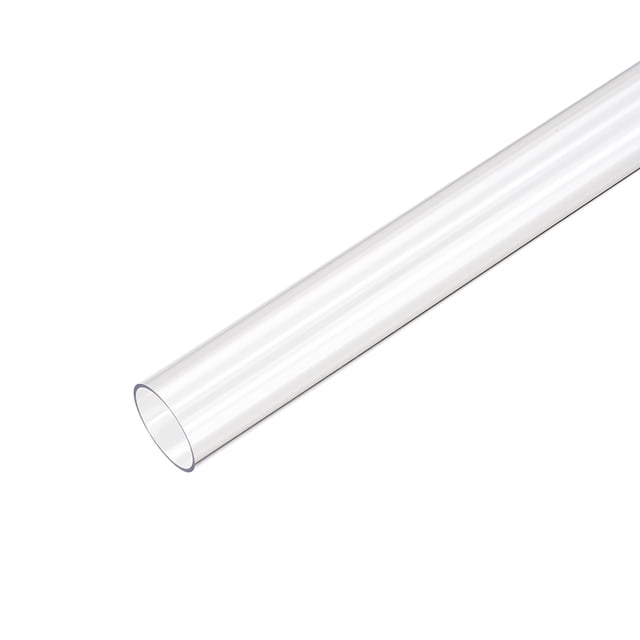 Uxcell 3 piezas Tubos redondos rígidos de PVC transparentes 1/2-pulgada OD x 1.6ft