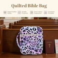 thumbnail image 7 of Xixirimido Bible Cover Case for Women Men Large Bible Cover with Handle Quilted Bible Carrying Case Bag Bible Study Supplies Accessories, Leopard Cheetah Print, 7 of 7