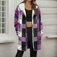 thumbnail image 2 of Enjoytime Womens Coats Plaid Printed Long Sleeve Hooded Zip Up Jacket Fall Winter Fashion Warm Casual Outerwear, 2 of 6
