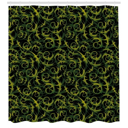Vines Shower Curtain Rhythmic Abstract Ivy Grape Leaves Print In